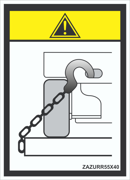 Aufkleber Verzurrpunkt Kette/Haken